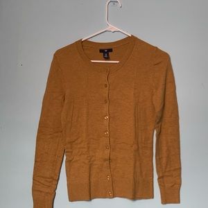 GAP mustard yellow cardigan